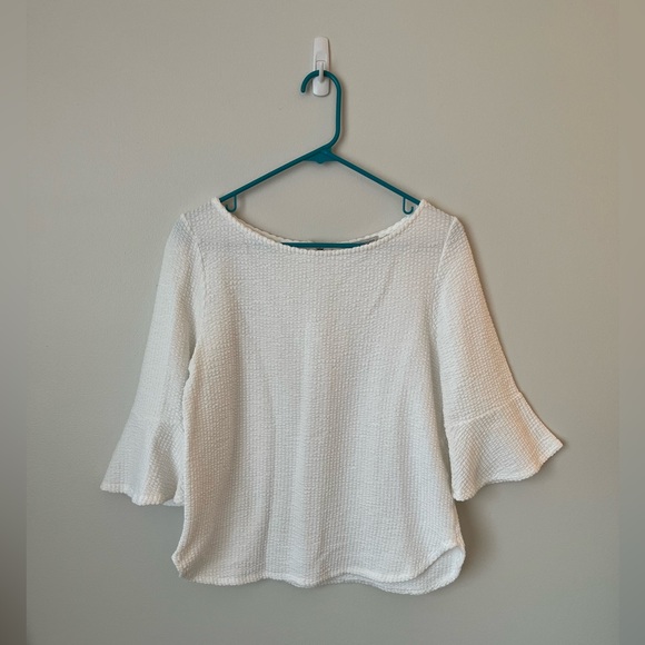 White Textured Top - Picture 1 of 3